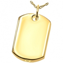 Dog Tag Ashanger Gold Plated